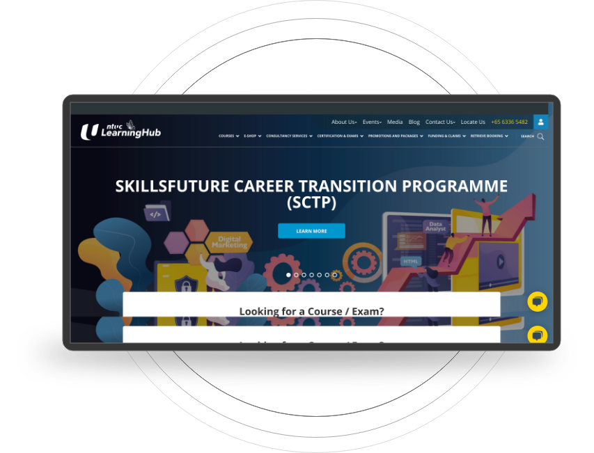 NTUC Learning Hub web page