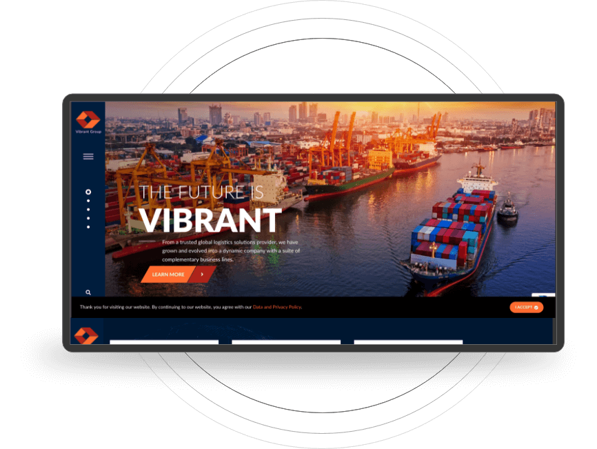 Vibrant Group Limited web pages