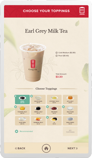 Gong Cha earl gray milk tea page