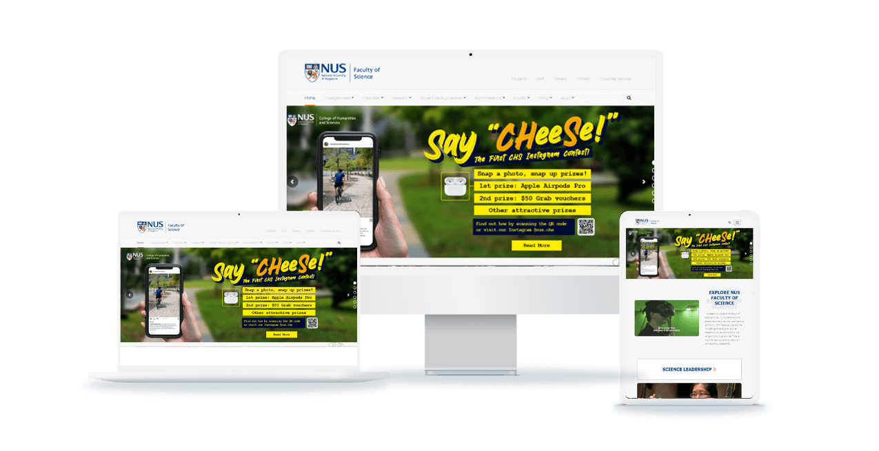 NUS mock website ss