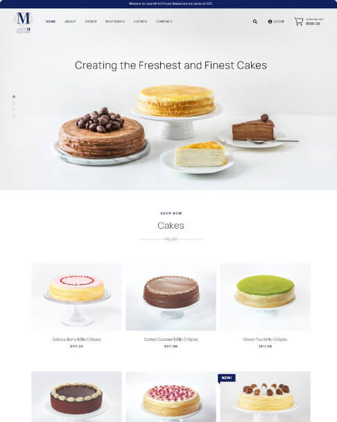 Lady M website Dashboard - Verz Design eCommerce portfolio