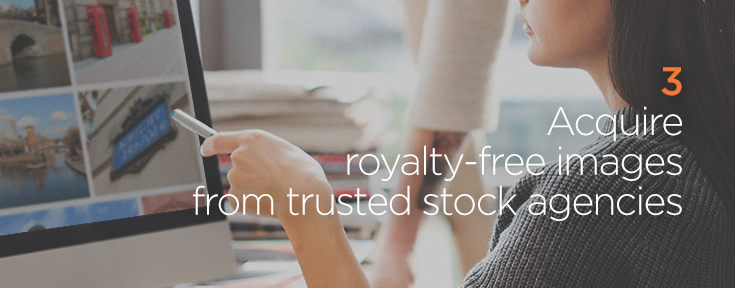 Acquire royalty-free images from trusted stock agencies