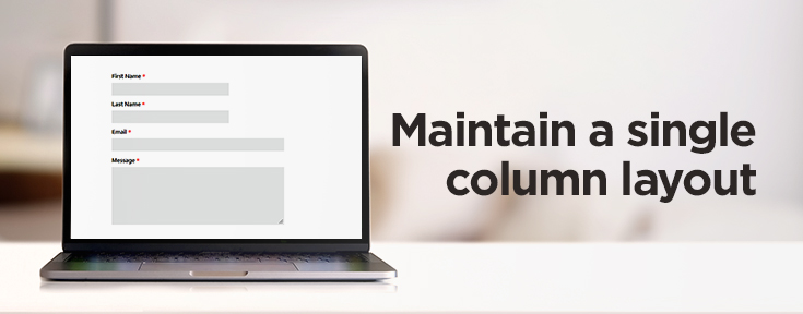 Maintain a single column layout