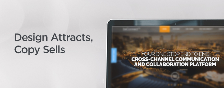 Design attracts, copy sells