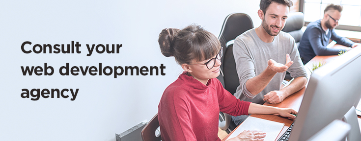 Consult your web development agency