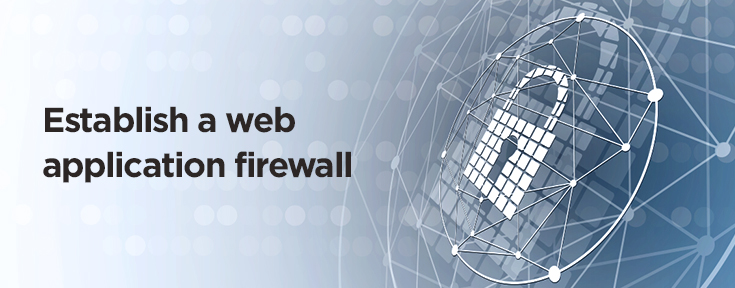 Establish a web application firewall