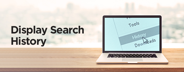 Display eCommerce Website Site Search History