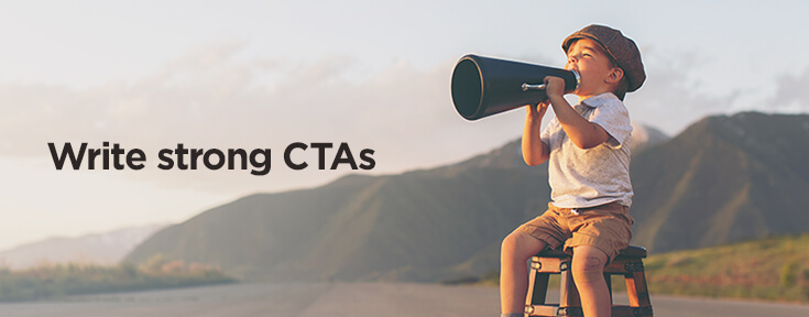Write a strong call to action to improve the website conversion rate