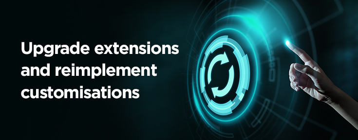 Upgrade extensions and reimplement customisations