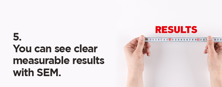 You can see clear measurable results with SEM