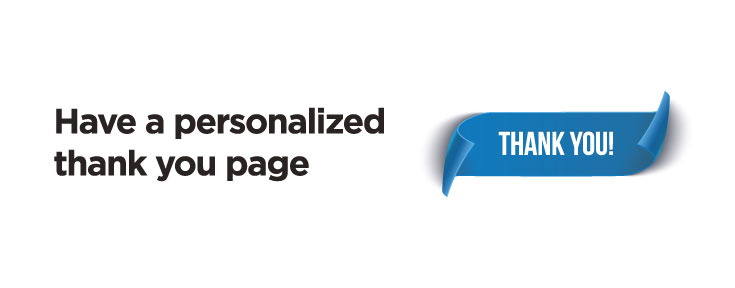 Have a personalised thank you page