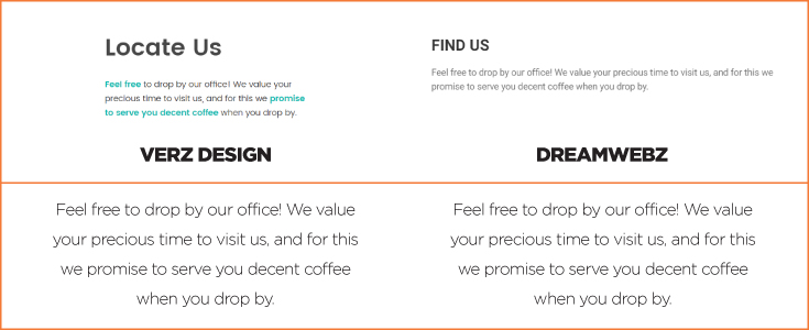 DreamWebz's plagiarized content from Verz Design
