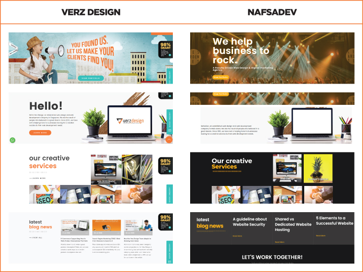Nafsadev's plagiarized design from Verz Design