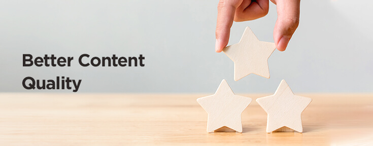 Provide better quality content for more engagement