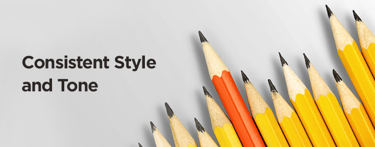 Website content style & design tone should be consistent