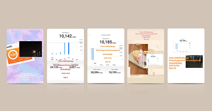Verz10k Steps Challenge result of Liu Jie, Project Manager