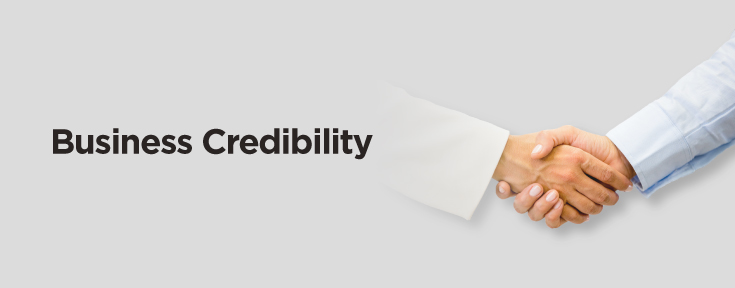 Business credibility and trust is key to gaining new customers