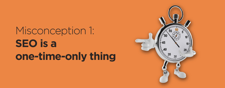 SEO is a one-time-only thing - SEO Misconception