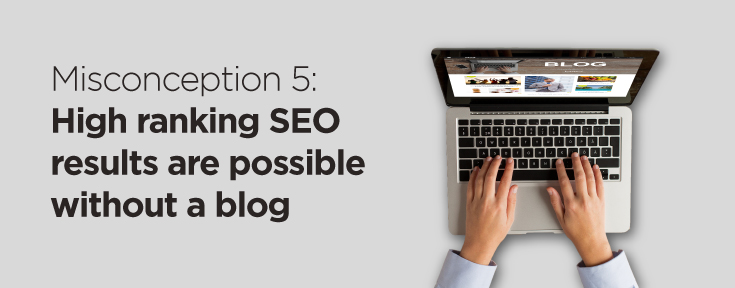 High ranking SEO results are possible without a blog - SEO Misconception