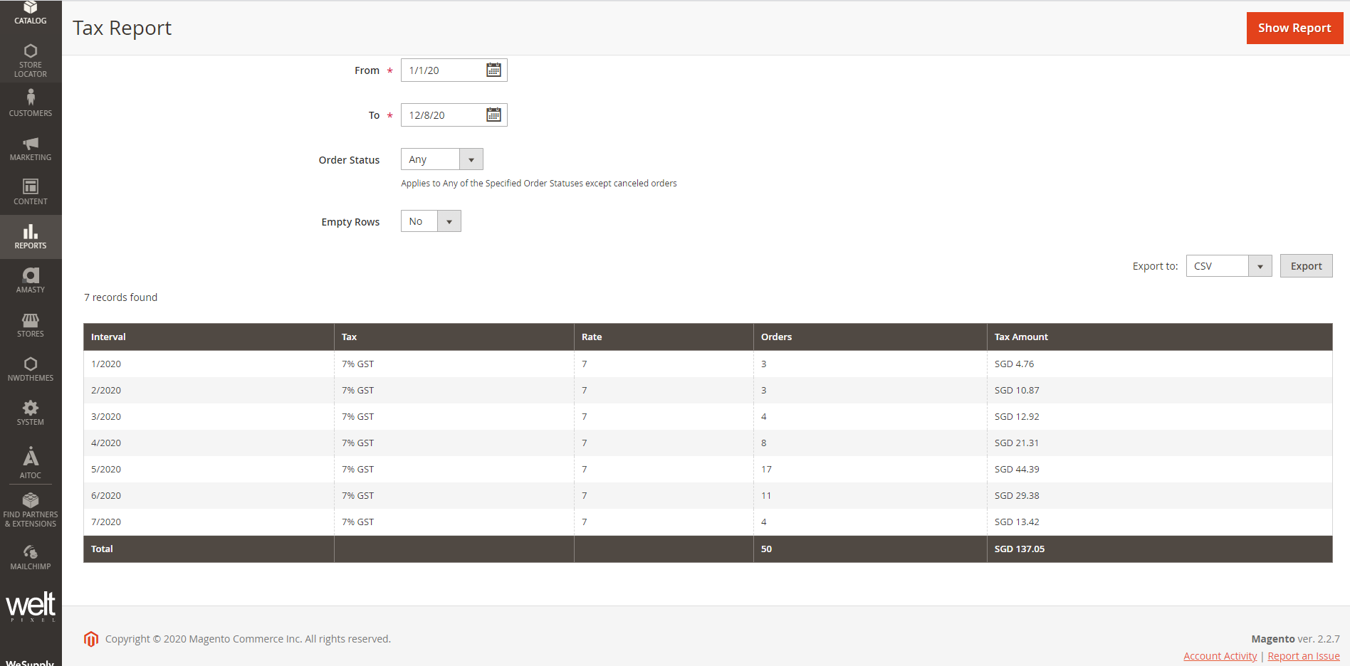 Magento 2’s tax report - Verz Design