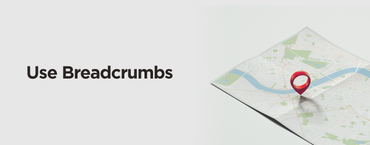 Use breadcrumbs to improve eCommerce website user experience