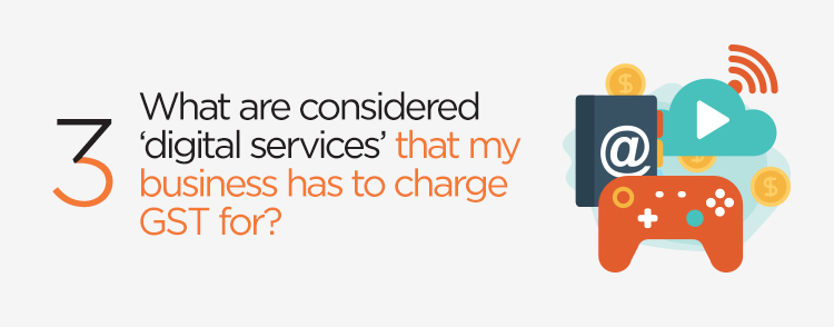What are considered ''digital services' that my business has to charge GST for?