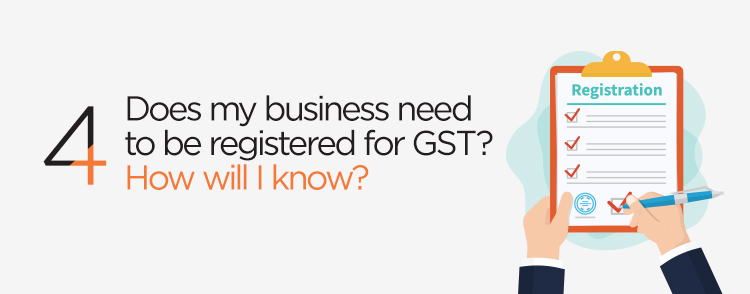 Does my business need to be registered for GST? How will I know?