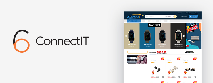ConnectIT eCommerce websites in Singapore designed & developed by Verz Design