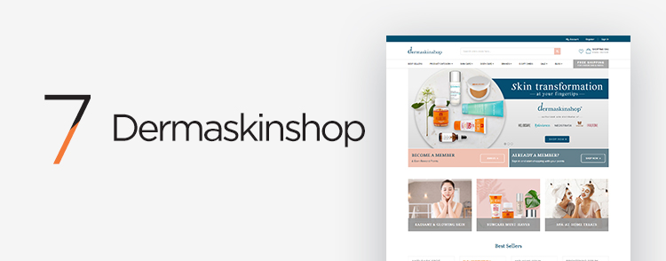 Dermaskinshop eCommerce websites in Singapore designed & developed by Verz Design