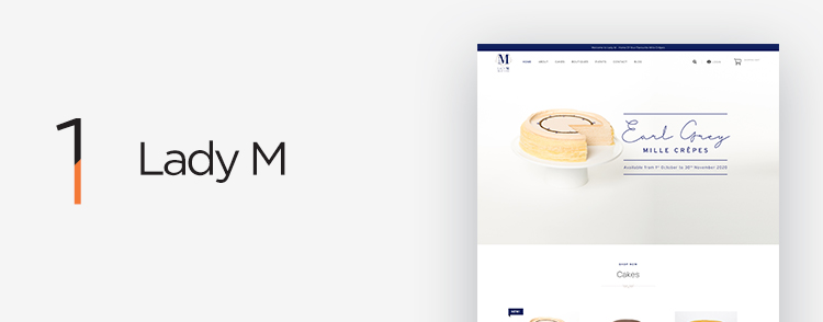 Lady M eCommerce websites in Singapore designed & developed by Verz Design