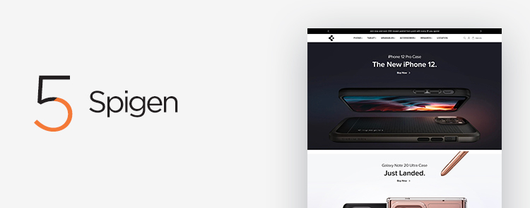 Spigen eCommerce websites in Singapore designed & developed by Verz Design