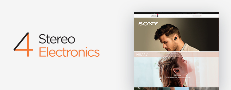 Stereo Electronics eCommerce websites in Singapore designed & developed by Verz Design