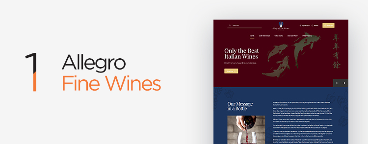 Allegro Fine Wines sme eCommerce websites created by Verz Design