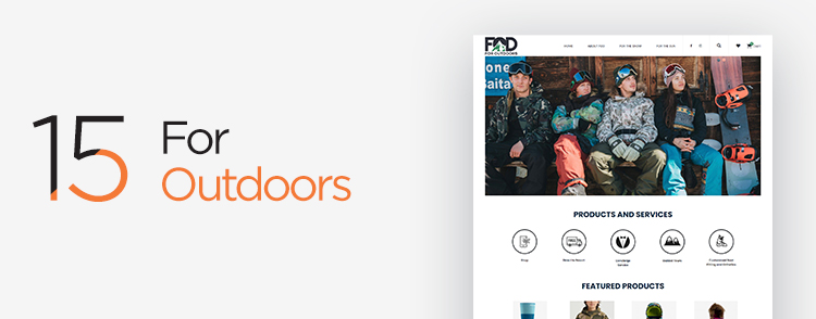 For Outdoors sme eCommerce websites created by Verz Design