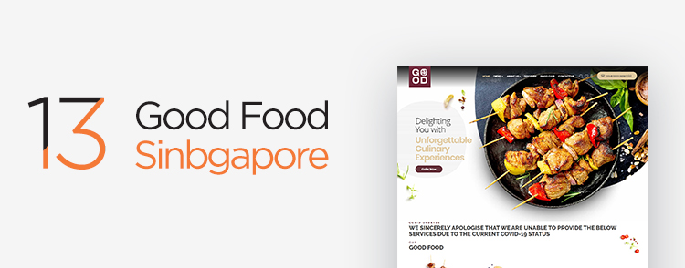 Good Food Singapore sme eCommerce websites created by Verz Design