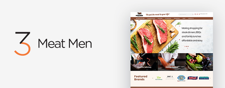 Meat Men sme eCommerce websites created by Verz Design