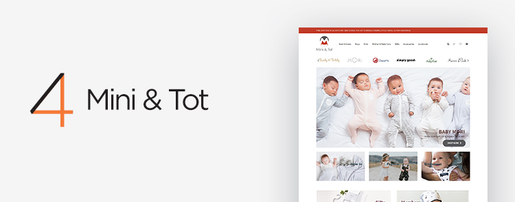 Mini & Tot sme eCommerce websites created by Verz Design