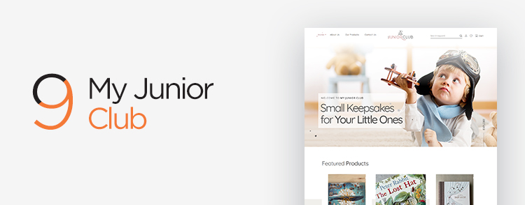 My Junior Club sme eCommerce websites created by Verz Design