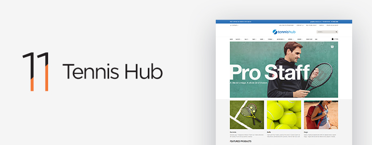 Tennis Hub sme eCommerce websites created by Verz Design