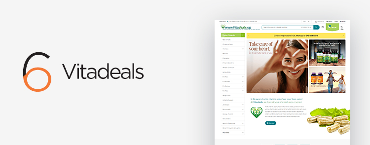 Vitadeals sme eCommerce websites created by Verz Design