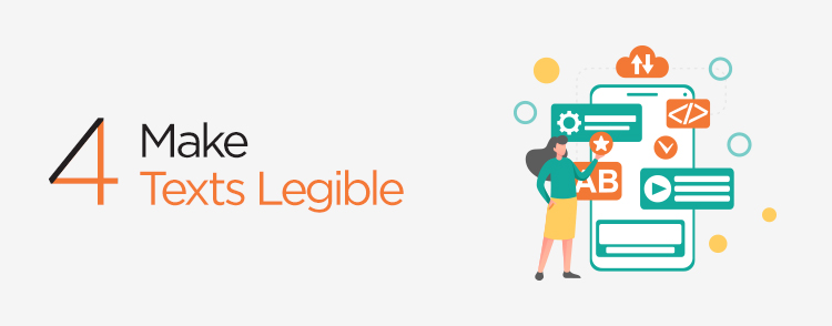 Make texts legible in Mobile UX Design