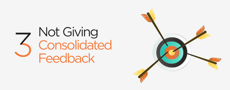 Not giving consolidated feedback