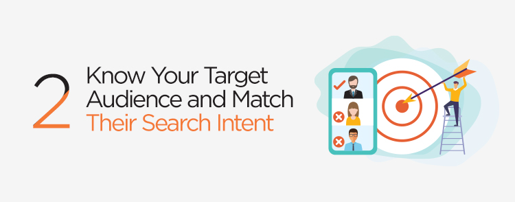 Know your target audience & match their search intent
