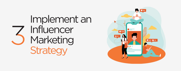 Implement influencer marketing strategy to improve brand awareness for eCommerce website