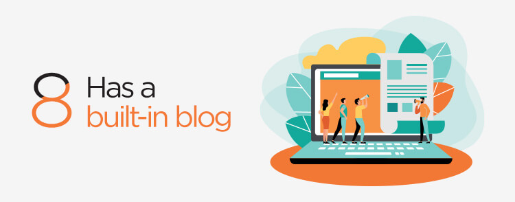 WordPress has a built-in blog