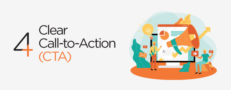 Use clear call-to-action (CTA) to make your website stand out
