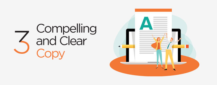 Create compelling and clear copy to make your website stand out