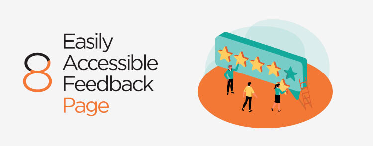 Easily accessible feedback page