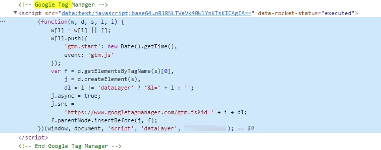 Step to install the global site tag