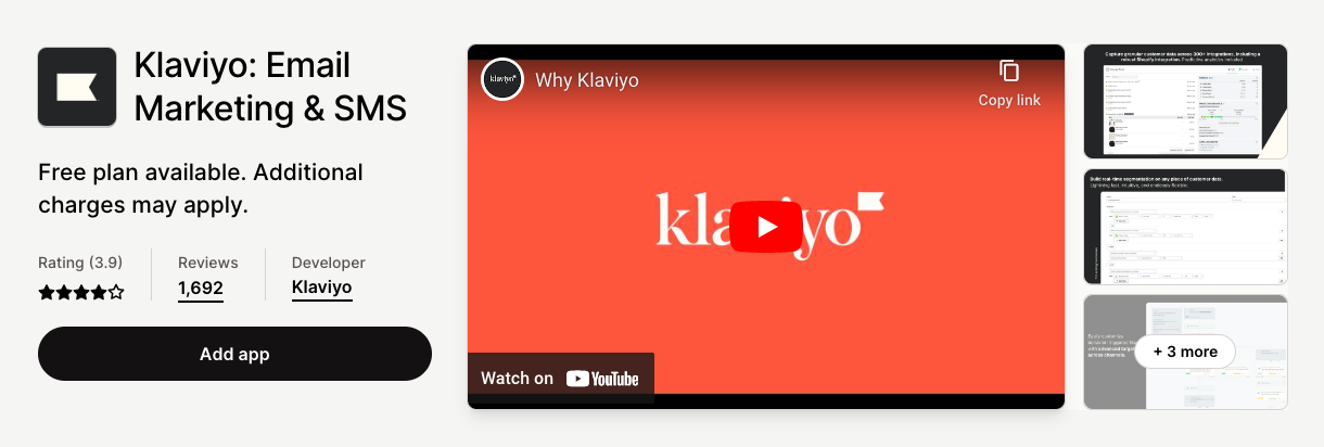 Klaviyo Email marketing & sms free shopify apps - Verz Design